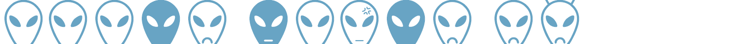 sample Alien faces St font